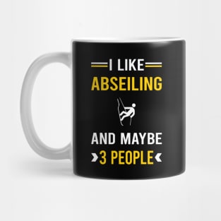 3 People Abseiling Abseil Mug